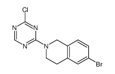 6-bromo-2-(4-chloro-1,3,5-triazin-2-yl)-1,2,3,4-tetrahydroisoquinoline结构式