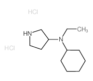 N-Cyclohexyl-N-ethyl-3-pyrrolidinamine dihydrochloride结构式