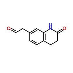 (2-Oxo-1,2,3,4-tetrahydro-7-quinolinyl)acetaldehyde结构式
