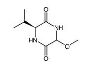 (3R,6S)-3-甲氧基-6-(1-甲基乙基)哌嗪-2,5-二酮结构式