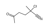 Nitrile of 2-Methyl-2-chloro-5-oxohexanoic Acid结构式