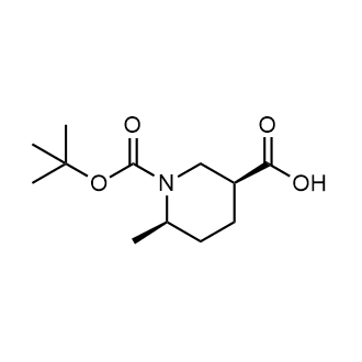 (3S,6R)-1-(tert-butoxycarbonyl)-6-methylpiperidine-3-carboxylic acid Structure