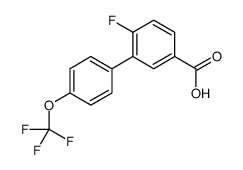4-fluoro-3-[4-(trifluoromethoxy)phenyl]benzoic acid结构式