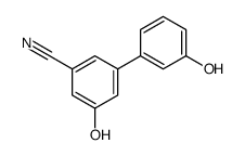 3-hydroxy-5-(3-hydroxyphenyl)benzonitrile结构式
