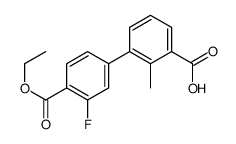 3-(4-ethoxycarbonyl-3-fluorophenyl)-2-methylbenzoic acid Structure