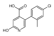 5-(4-chloro-2-methylphenyl)-2-oxo-1H-pyridine-4-carboxylic acid结构式