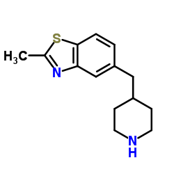 2-Methyl-5-(piperidin-4-ylmethyl)-1,3-benzothiazole结构式