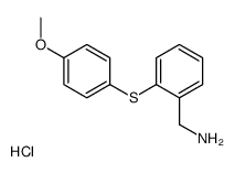 [2-(4-methoxyphenyl)sulfanylphenyl]methanamine,hydrochloride Structure