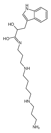 N-[3-[4-(3-aminopropylamino)butylamino]propyl]-2-hydroxy-3-(1H-indol-3-yl)propanamide Structure