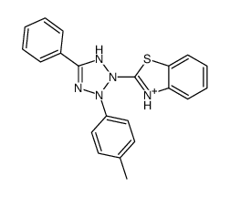 2-[3-(4-methylphenyl)-5-phenyl-1H-tetrazol-1-ium-2-yl]-1,3-benzothiazole Structure