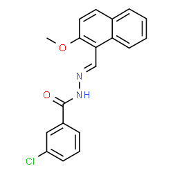 3-chloro-N'-[(2-methoxy-1-naphthyl)methylene]benzohydrazide结构式