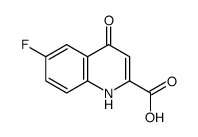 6-fluoro-4-oxo-1,4-dihydroquinoline-2-carboxylic acid结构式