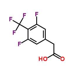 3,5-DIFLUORO-4-(TRIFLUOROMETHYL)PHENYLACETIC ACID结构式