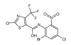 N-(2-bromo-4-chloro-6-nitrophenyl)-2-chloro-4-(trifluoromethyl)-1,3-thiazole-5-carboxamide Structure