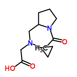 N-[(1-Acetyl-2-pyrrolidinyl)methyl]-N-cyclopropylglycine结构式