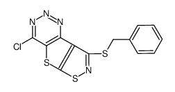 8-benzylsulfanyl-4-chloro-[1,2]thiazolo[2,3]thieno[2,4-b]triazine结构式