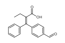 (Z)-2-ethyl-3-(4'-formylphenyl)-3-phenylpropenoic acid Structure