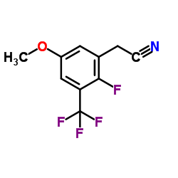 [2-Fluoro-5-methoxy-3-(trifluoromethyl)phenyl]acetonitrile结构式
