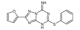 2-(furan-2-yl)-5-phenylsulfanyl-[1,2,4]triazolo[1,5-a][1,3,5]triazin-7-amine结构式