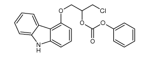 3-((9H-carbazol-4-yloxy)methyl)-3-chloropropane-2-yl phenyl carbonate Structure