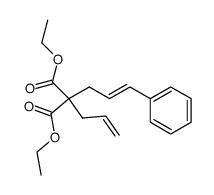 diethyl (prop-2'-en-1'-yl)(3''-phenylprop-2''-en-1''-yl)propanedioate结构式