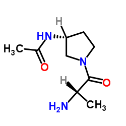 N-[(3R)-1-Alanyl-3-pyrrolidinyl]acetamide Structure