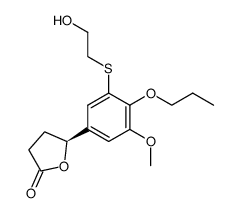 (S)-5-(3-(2-hydroxyethylthio)-5-methoxy-4-propoxyphenyl)dihydrofuran-2(3H)-one结构式