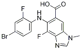 5-((4-broMo-2-fluorophenyl)aMino)-4-fluoro-1-Methyl-1H-benzo[d]iMidazole-6-carboxylic acid Structure