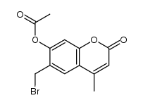 7-acetoxy-6-bromomethyl-4-methylbenzopyran-2(H)-one结构式