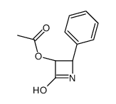 2-Azetidinone, 3-(acetyloxy)-4-phenyl-, (3R,4S)- Structure