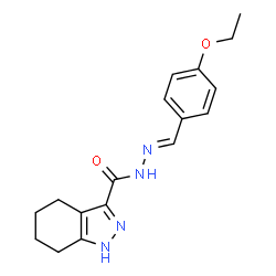 N'-[(E)-(4-ethoxyphenyl)methylidene]-4,5,6,7-tetrahydro-1H-indazole-3-carbohydrazide结构式