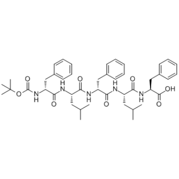 tert-butyloxycarbonyl-phenylalanyl-leucyl-phenylalanyl-leucyl-phenylalanyl-OH picture