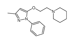 1-[2-[(3-Methyl-1-phenyl-1H-pyrazol-5-yl)oxy]ethyl]piperidine Structure