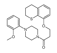 3-(3,4-dihydro-2H-thiochromen-8-yloxy)-1-[4-(2-methoxyphenyl)piperazin-1-yl]propan-1-one结构式