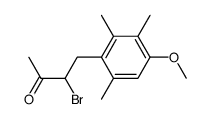 4-(4-methoxy-2,3,6-trimethylphenyl)-3-bromobutan-2-one Structure