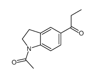 1-(1-acetyl-2,3-dihydroindol-5-yl)propan-1-one结构式