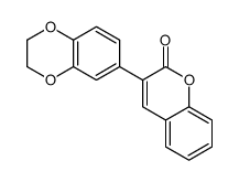 3-(2,3-dihydro-1,4-benzodioxin-6-yl)chromen-2-one Structure