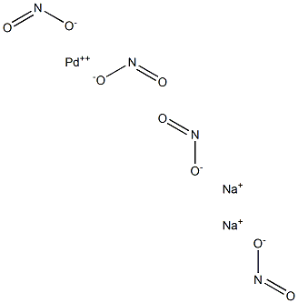 disodium tetrakis(nitrito-N)palladate(2-) Structure