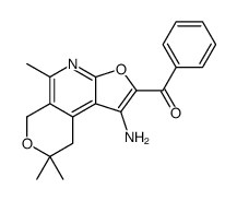 3-Amino-2-benzoyl-5,5,8-trimethyl-4,5-dihydro-7H-pyrano(4,3-d)furo(2,3-b)pyridine Structure