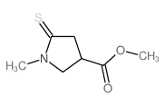 3-Pyrrolidinecarboxylic acid,1-methyl-5-thioxo-,methyl ester structure