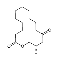 (S)-15-methyloxacyclohexadecane-2,13-dione结构式