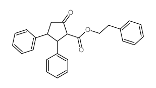 phenethyl 5-oxo-2,3-diphenyl-cyclopentane-1-carboxylate structure
