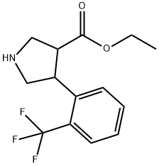 反式-4-(2-(三氟甲基)苯基)吡咯烷-3-羧酸乙酯盐酸盐图片