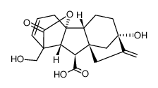 4aα,7-Dihydroxy-1β-hydroxymethyl-8-methylenegibba-2-ene-1α,10β-dicarboxylic acid 1,4a-lactone结构式