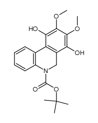 5-(tert-butoxycarbonyl)-5,6-dihydro-8,9-dimethoxy-7,10-phenanthridinediol Structure