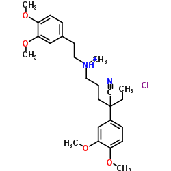 4-Cyano-4-(3,4-dimethoxyphenyl)-N-[2-(3,4-dimethoxyphenyl)ethyl]-N-methyl-1-hexanaminium chloride Structure