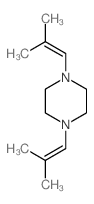 Piperazine,1,4-bis(2-methyl-1-propen-1-yl)- Structure