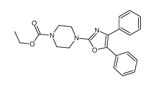 4-(4,5-Diphenyl-2-oxazolyl)-1-piperazinecarboxylic acid ethyl ester结构式