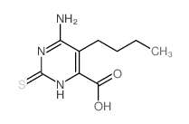 6-amino-5-butyl-2-sulfanylidene-3H-pyrimidine-4-carboxylic acid Structure