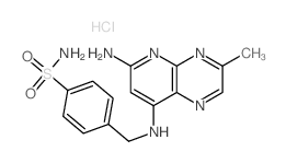 Benzenesulfonamide,4-[[(6-amino-3-methylpyrido[2,3-b]pyrazin-8-yl)amino]methyl]-, hydrochloride(1:1) Structure